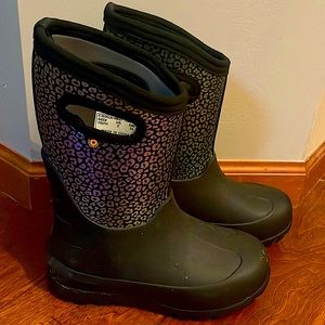 Bogs winter boots - shimmery leopard print